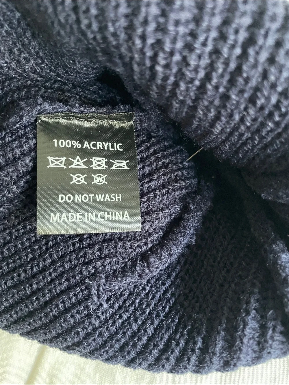 Robin Ruth Navy Ribbed Knit Beanie